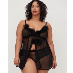 Torrid Mesh Flyaway Babydoll